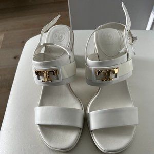 Tory Burch White High Heel Sandals size 8